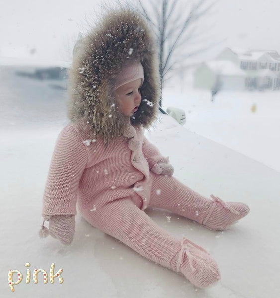 Winter Baby Collar Warm Jumpsuit
