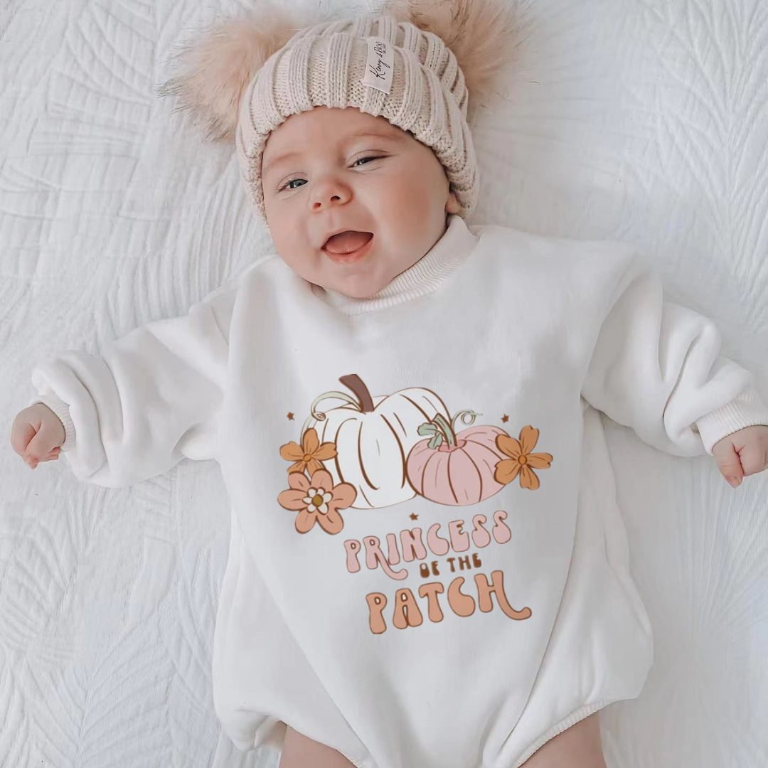 Baby Pumpkin Print Rompers