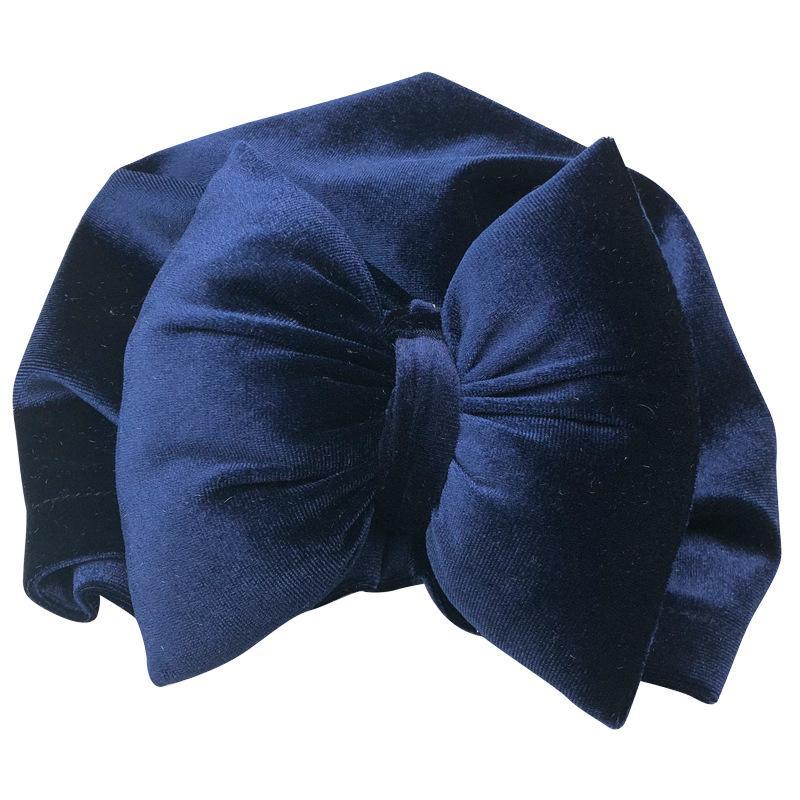 Baby Gold Velvet Padded Cotton Bow Headband-visikids
