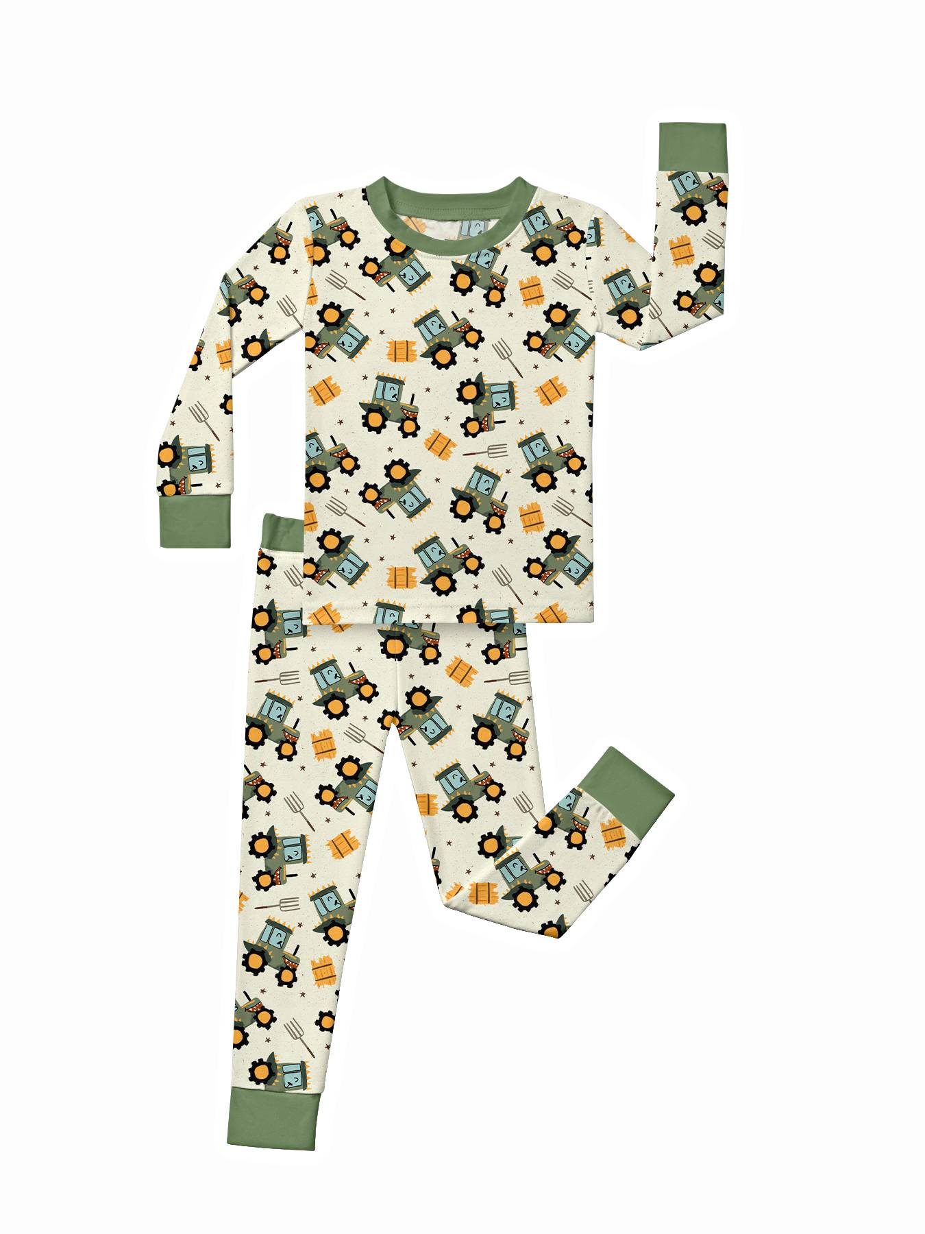 Kid Farm Tractors Bamboo Set ( 2-6Y )