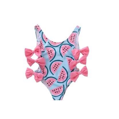 Watermelon Print Bow Swimsuit