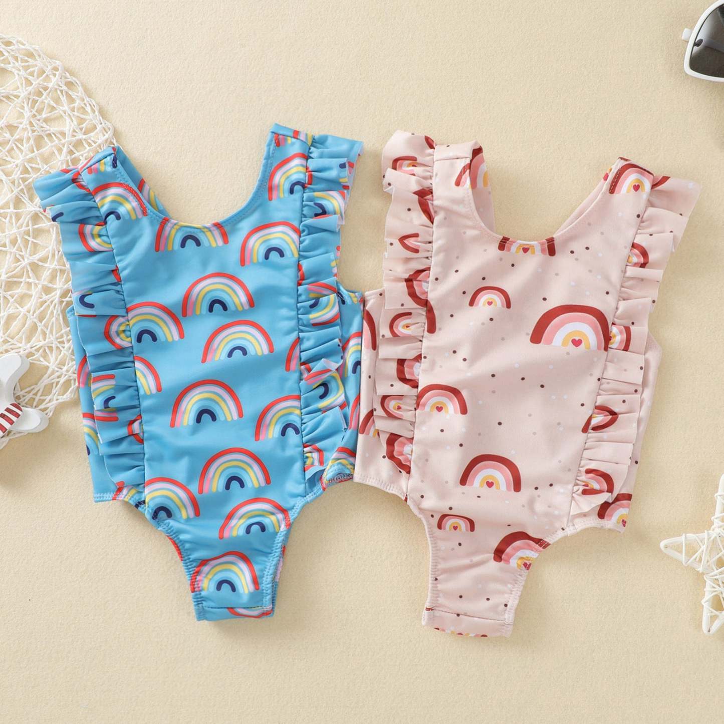 Rainbow Print Swimsuit-visikids