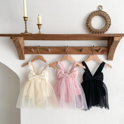 Baby Girl Bowknot Gauze Romper