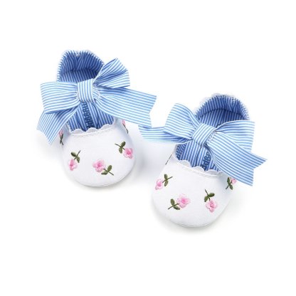 Baby Bowknot Embroidered Shoes 0-18m-visikids
