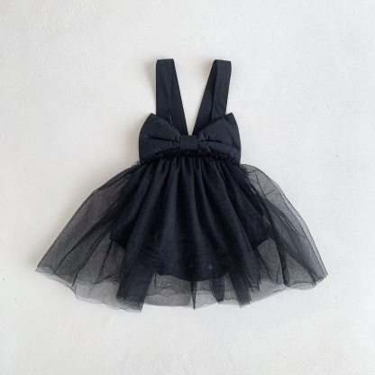 Baby Girl Bowknot Gauze Romper