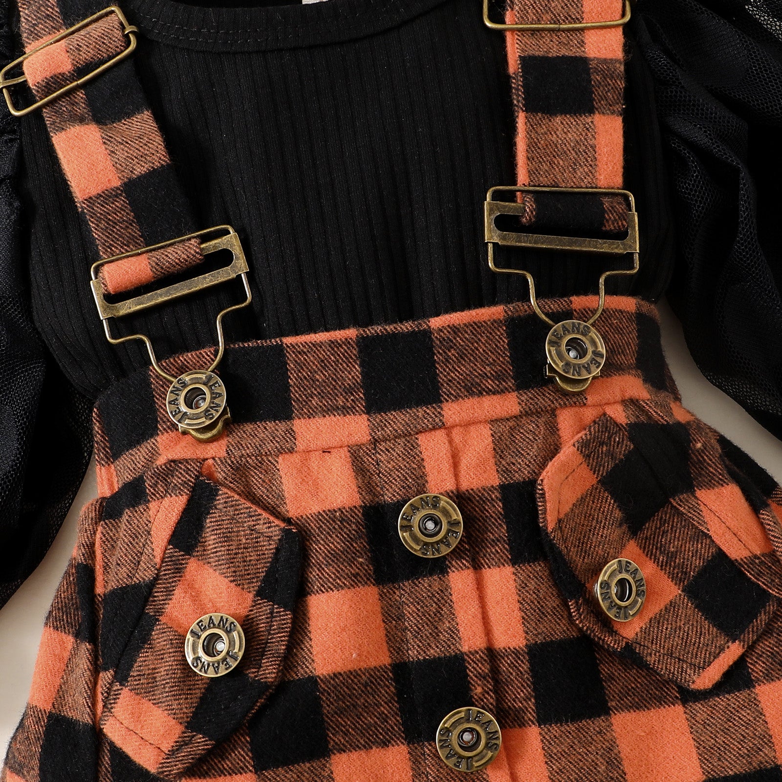 2-Piece Baby Plaid Dresses