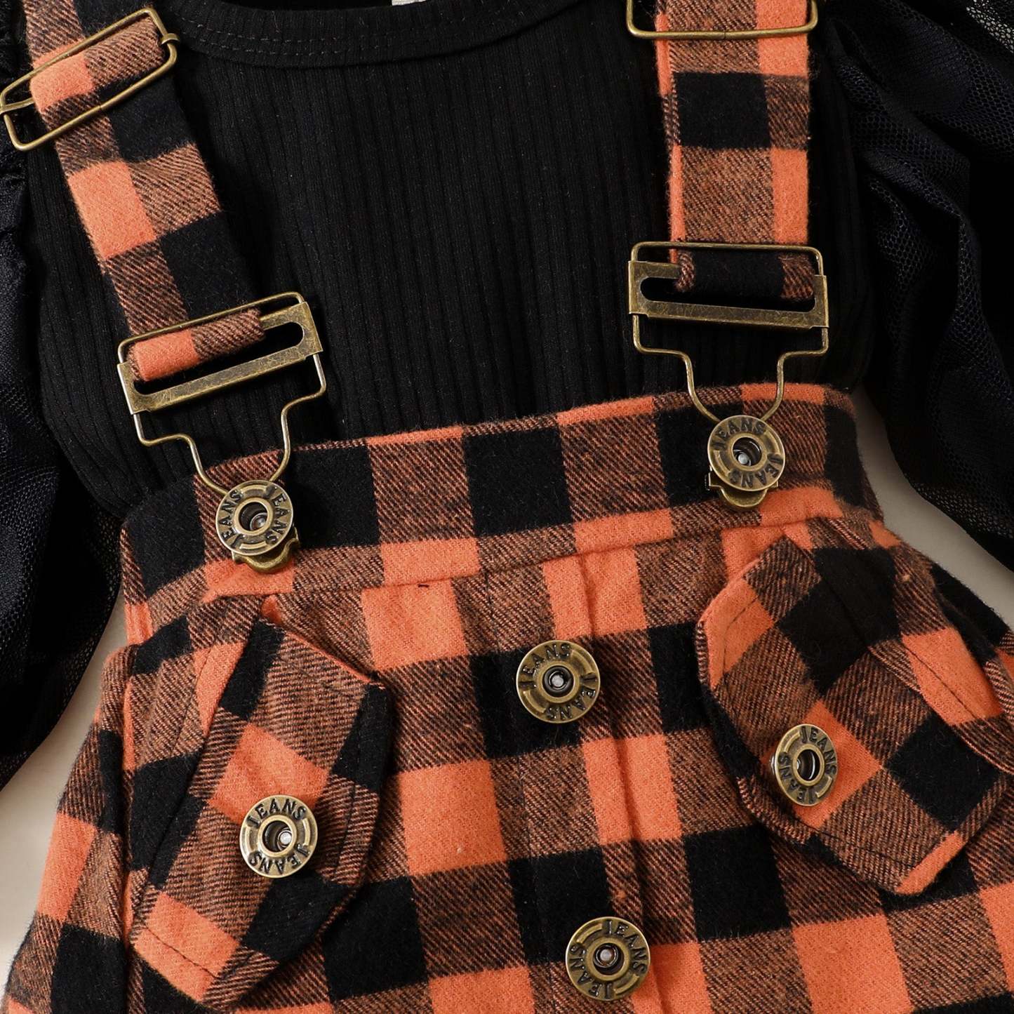 2-Piece Baby Plaid Dresses