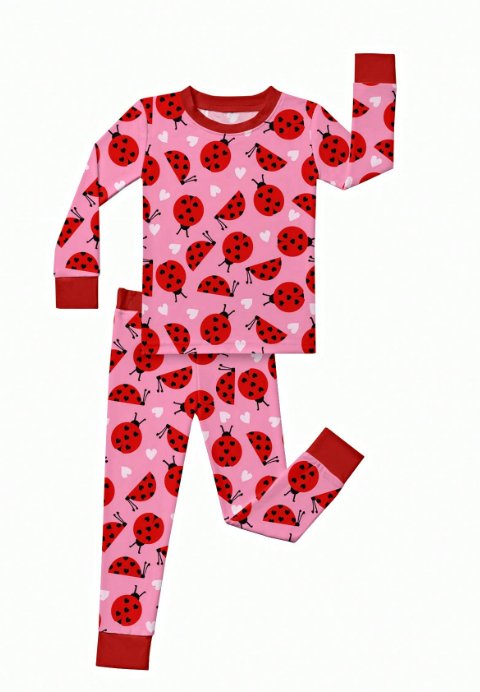 Kid Valentine's Day Ladybug Bamboo Set ( 2-6Y )