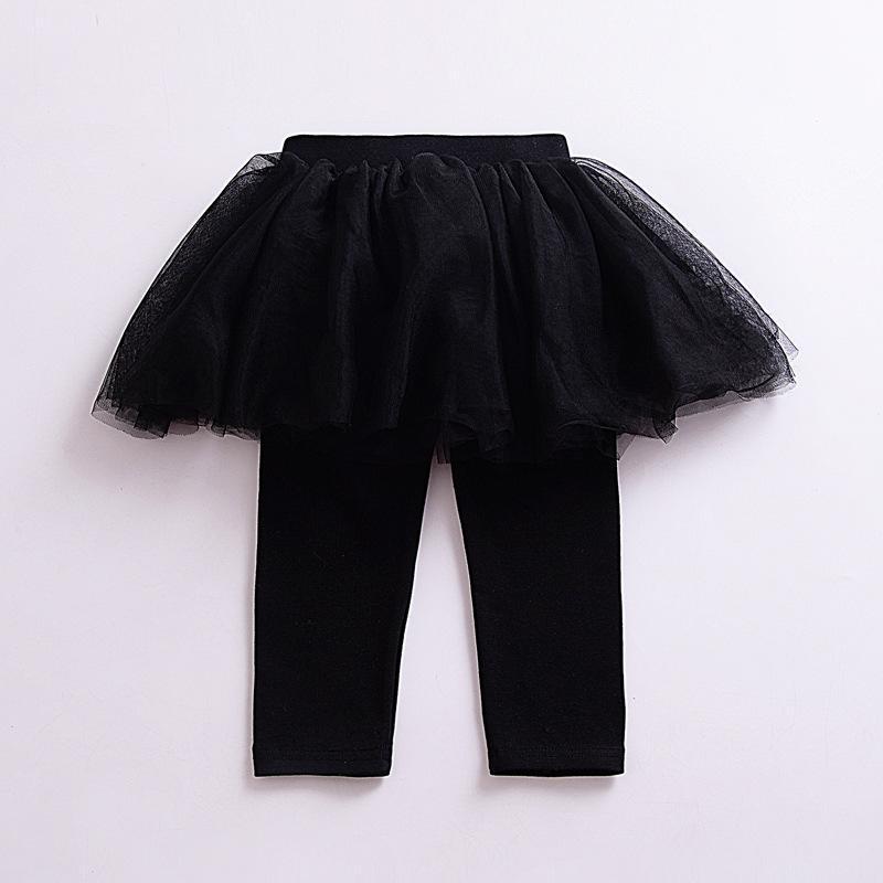 Korean Girl's Fake Two-piece Pants-visikids