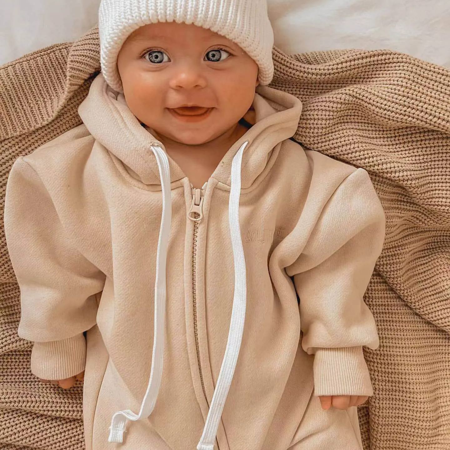 Baby Solid Color Zip Up Jumpsuit