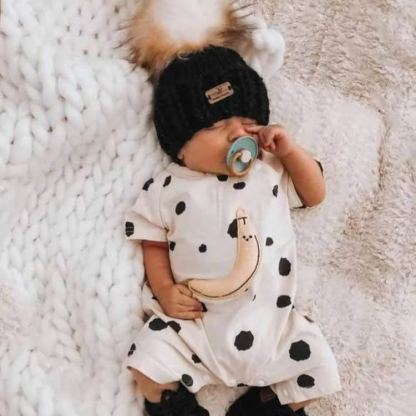 Baby Polka Dots Banana Jumpsuit