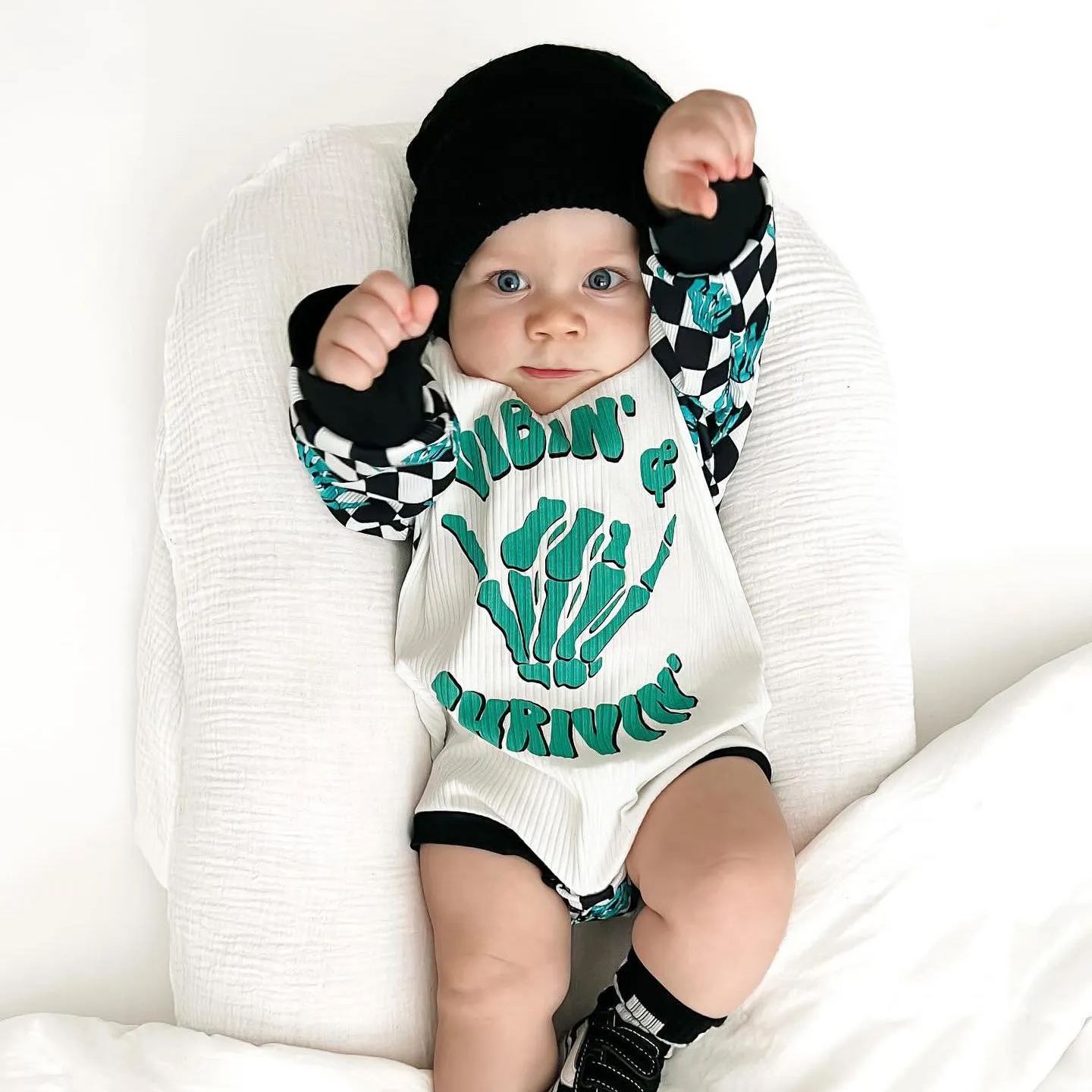 Baby Vibin& Thrivin Romper