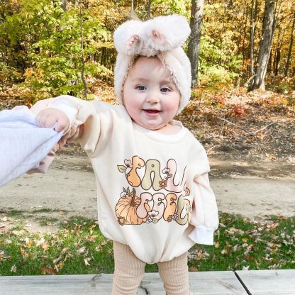 Baby Fall Feels Print Rompers