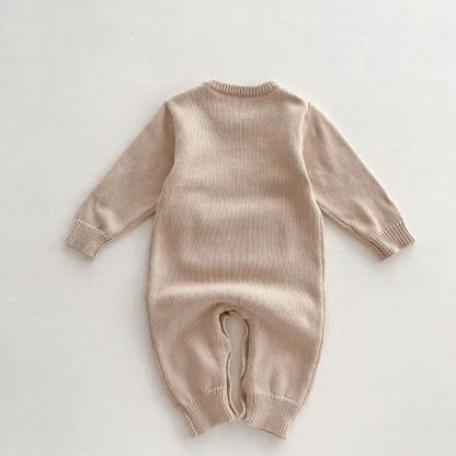 Baby Newborn Bear Knit Jumpsuit
