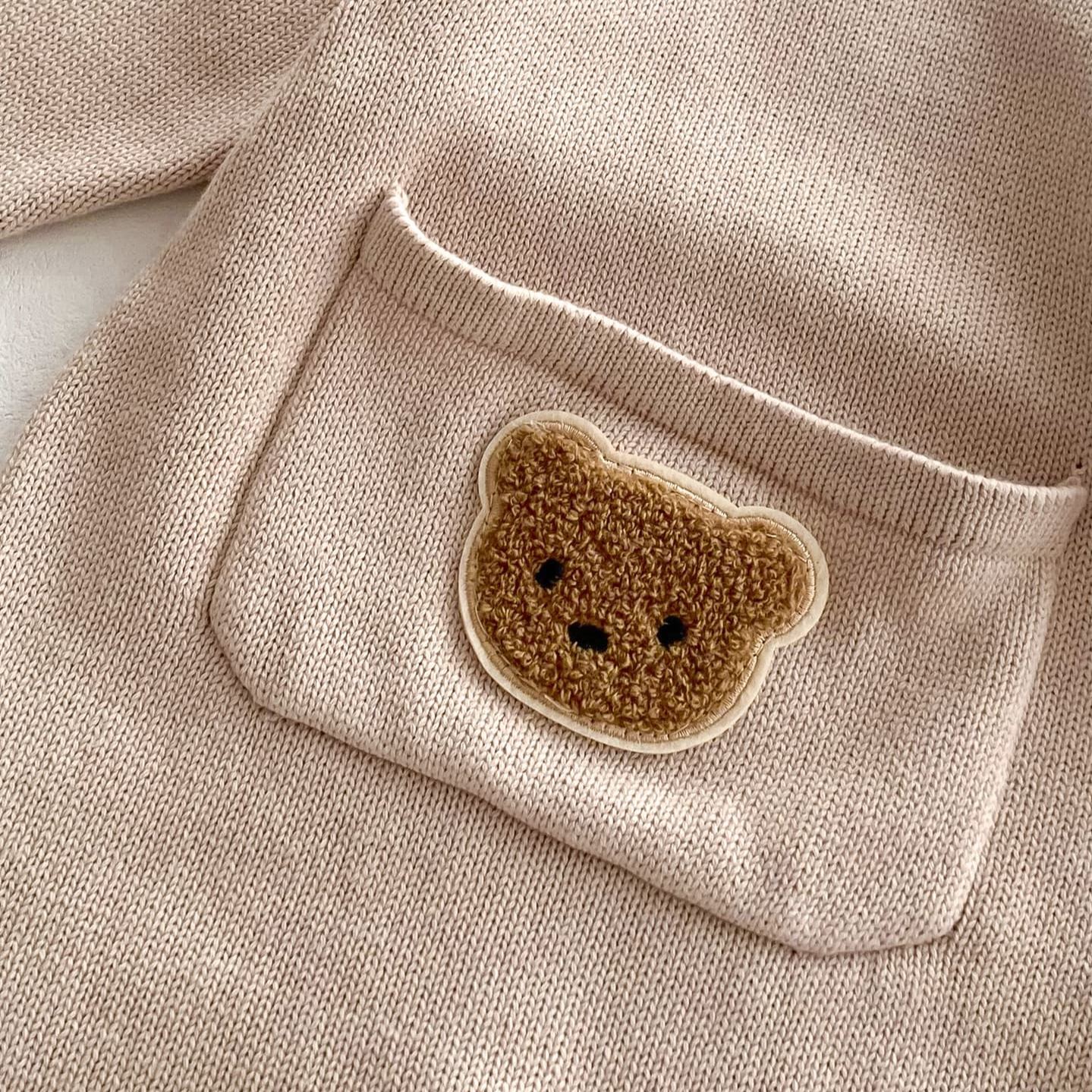 Baby Newborn Bear Knit Jumpsuit