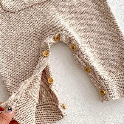 Baby Newborn Bear Knit Jumpsuit
