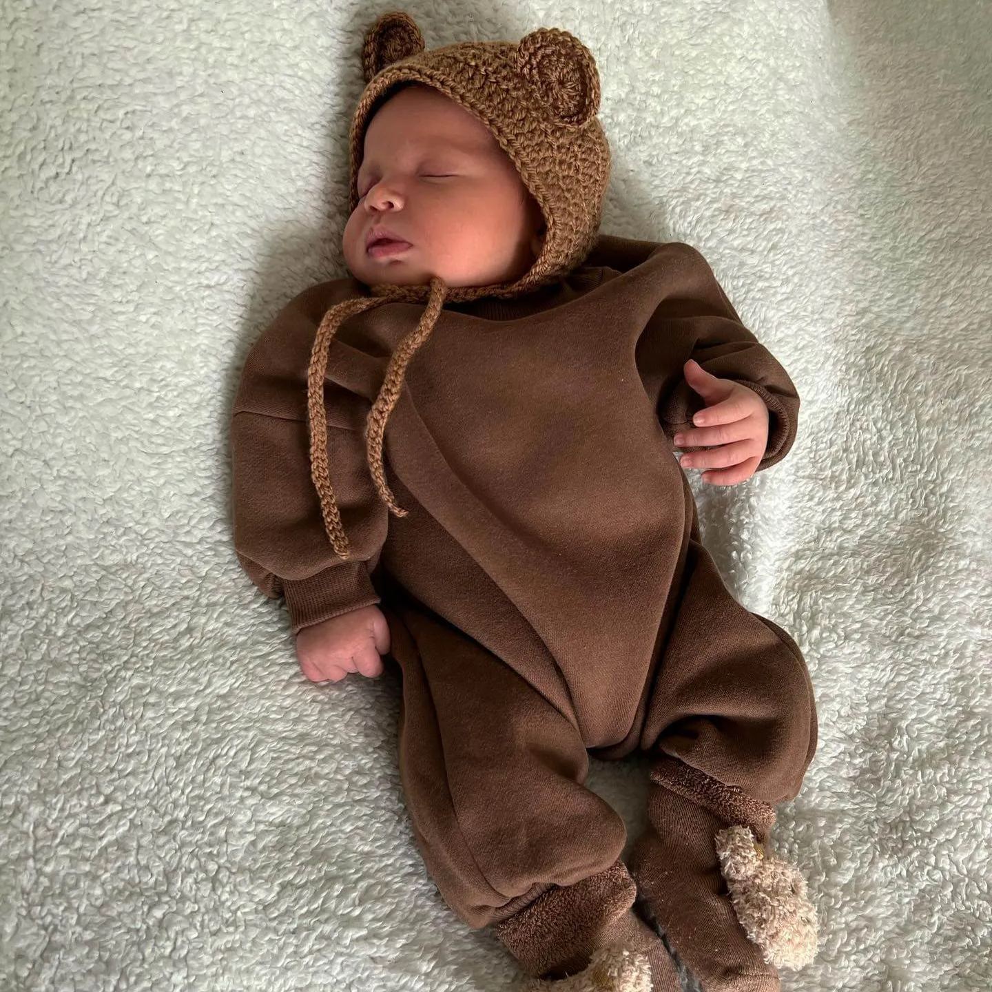 Baby Neutral Solid Jumpsuit