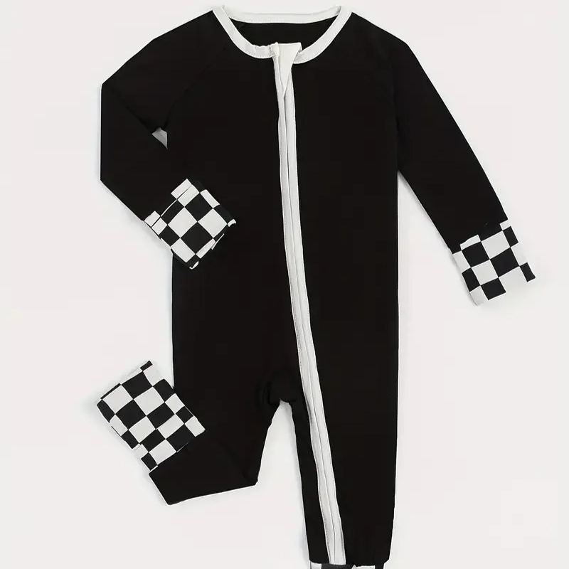Newborn Lattice Cotton Romper