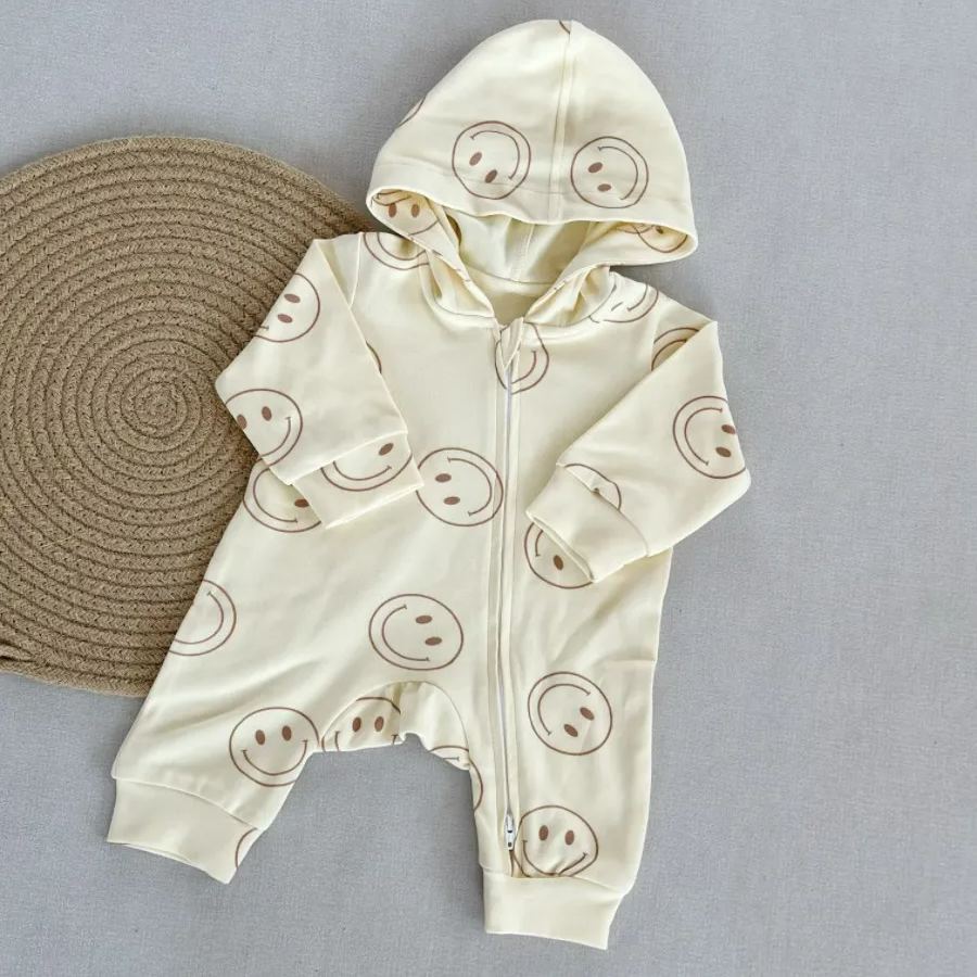 Baby Smiley Hooded Jumpsuit