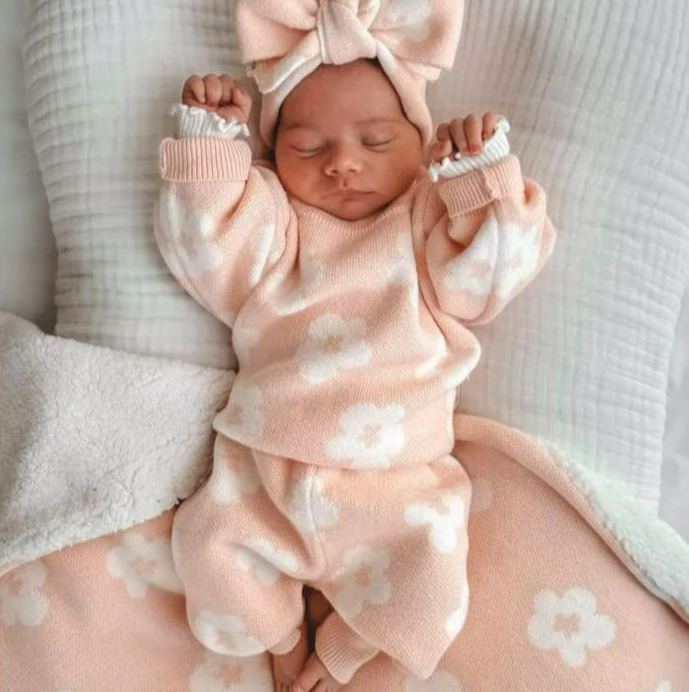 [Copy]Baby Floral Knitting Jumpsuit