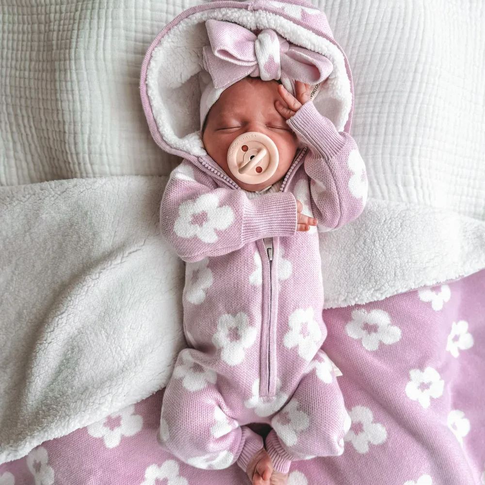 Baby Floral Knitting Jumpsuit