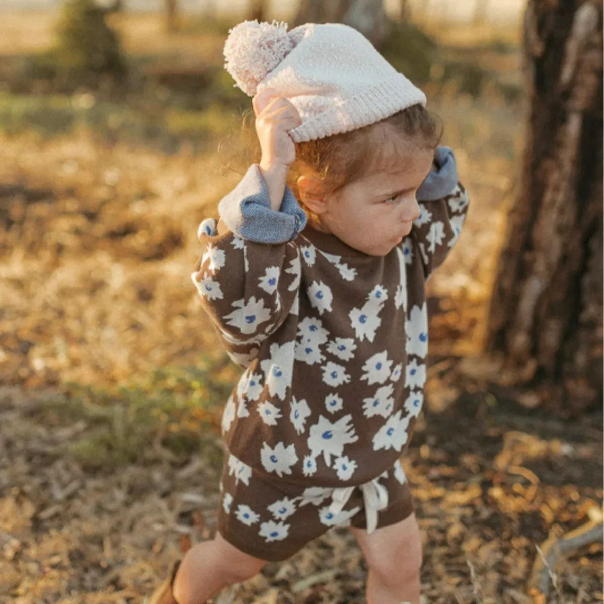 Baby Floral Knitting Set