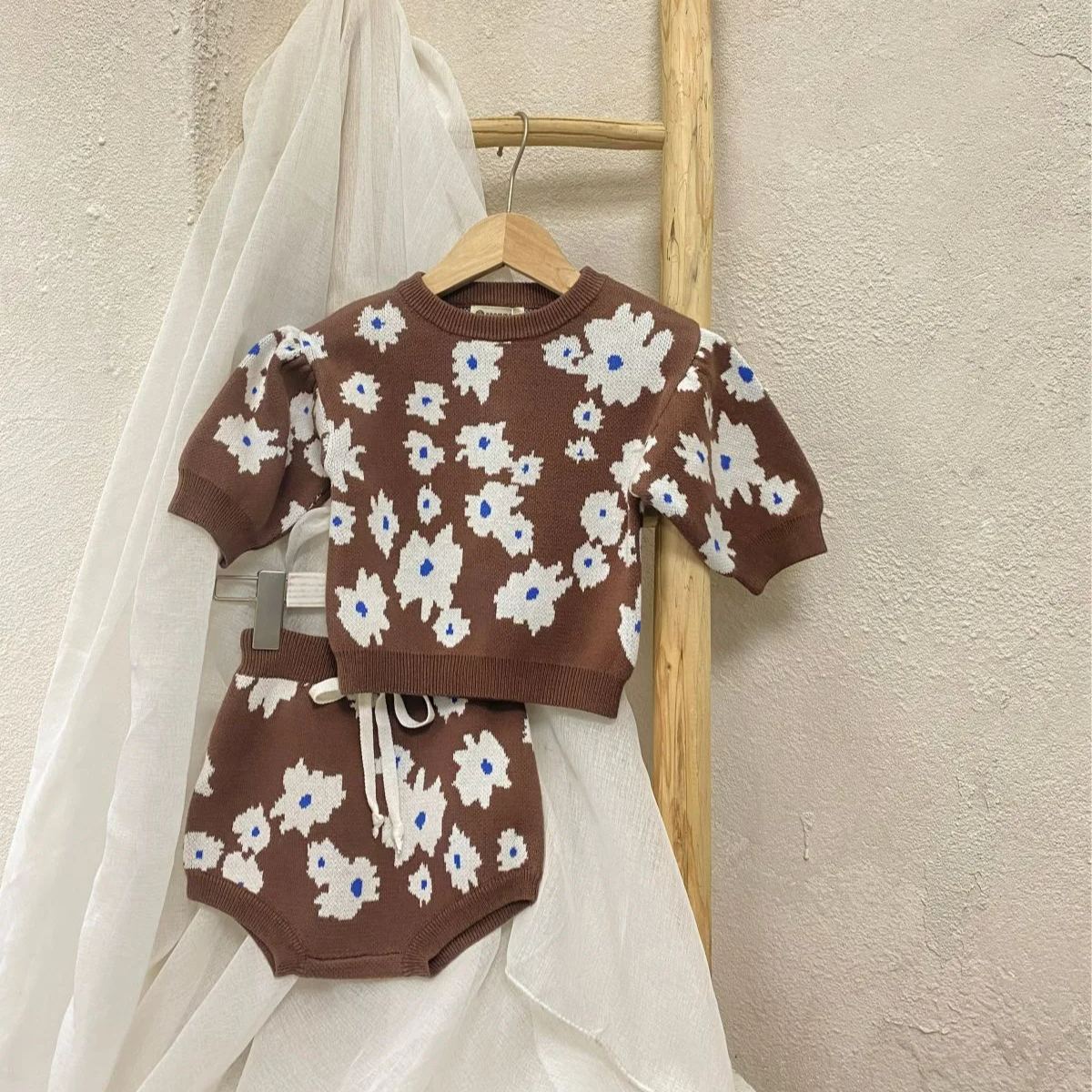 Baby Floral Knitting Set