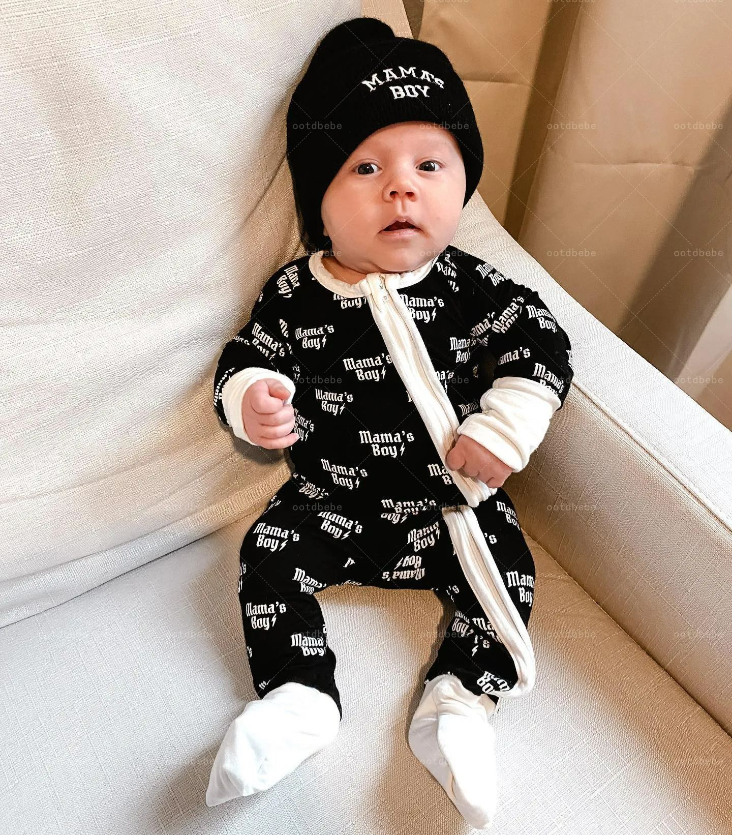 Mama's Boy Bamboo Sleeper Jumpsuit