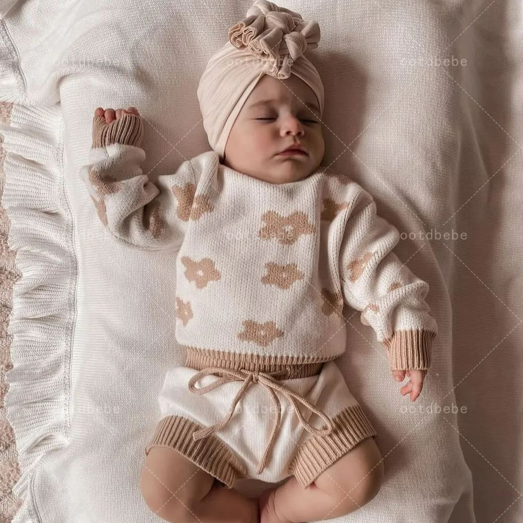 Baby Floral Knitting Set