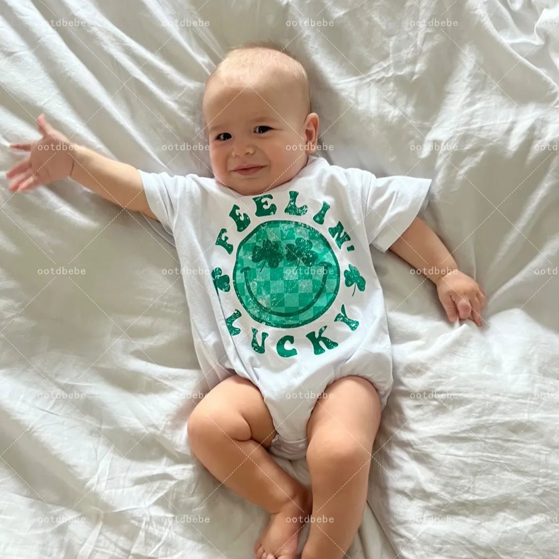 Baby Feelin Lucky Romper