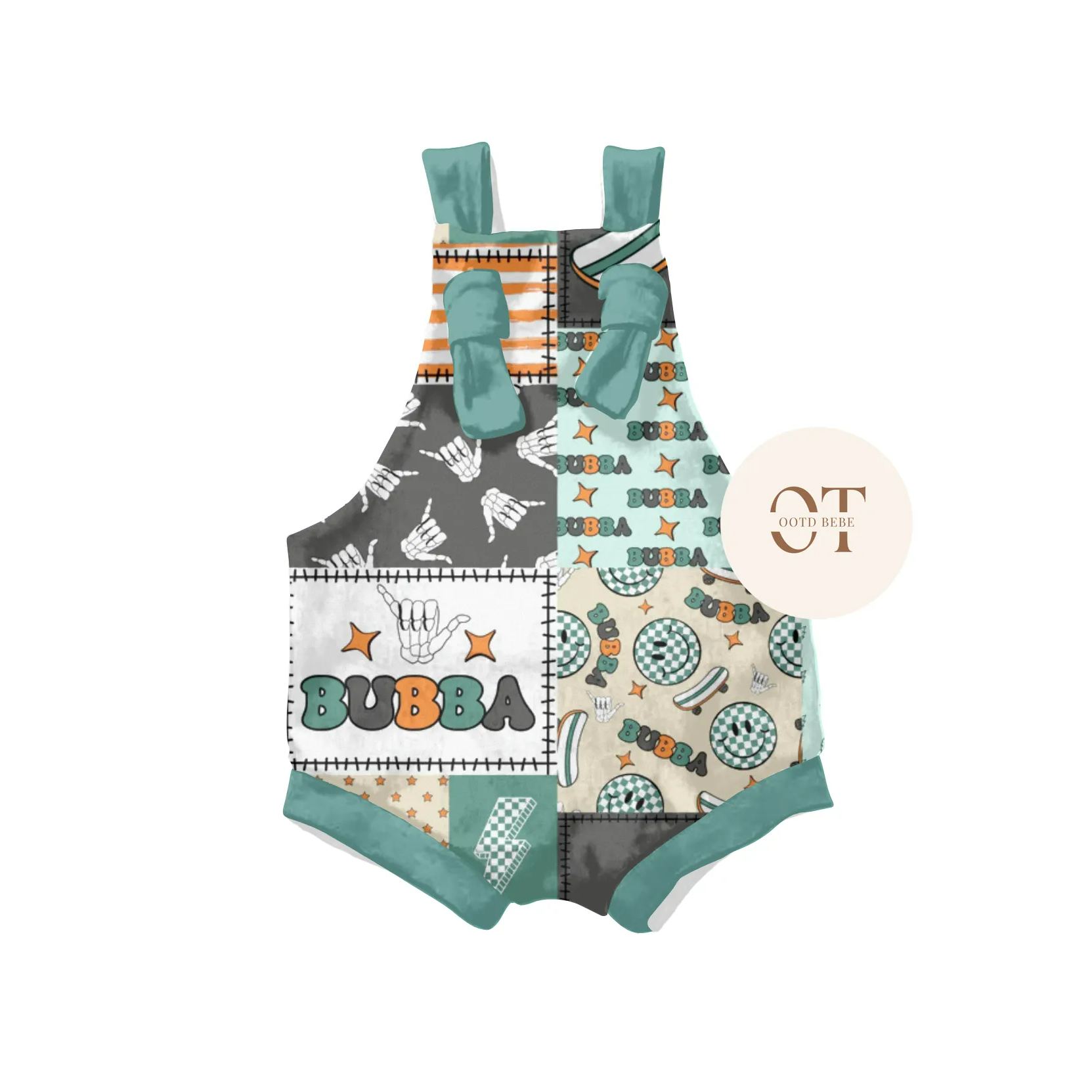 Baby Bamboo Sun and Rainbow Jumpsuit