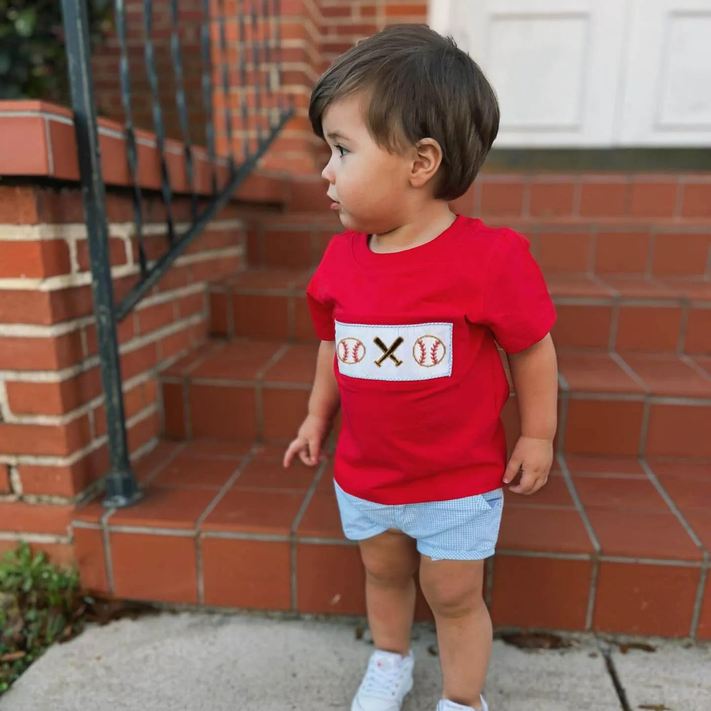 Baby Baseball Smocked Set