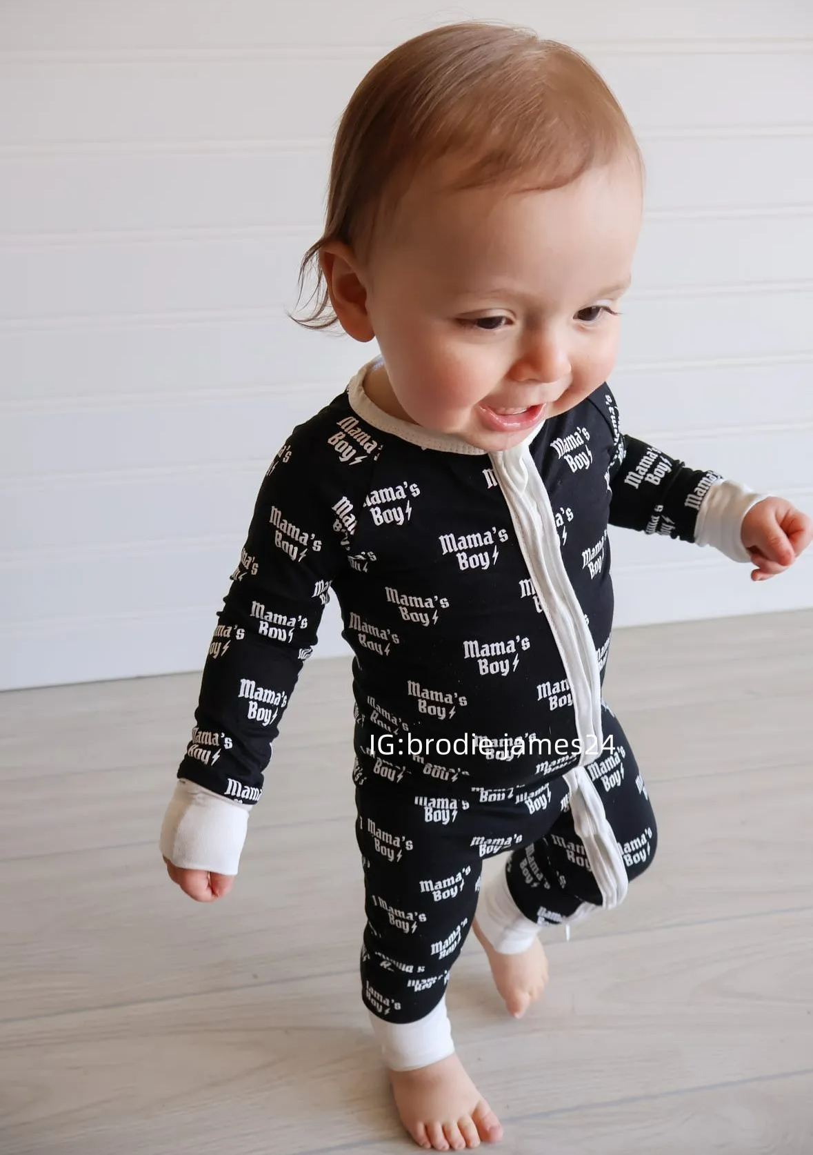 Mama's Boy Bamboo Sleeper Jumpsuit