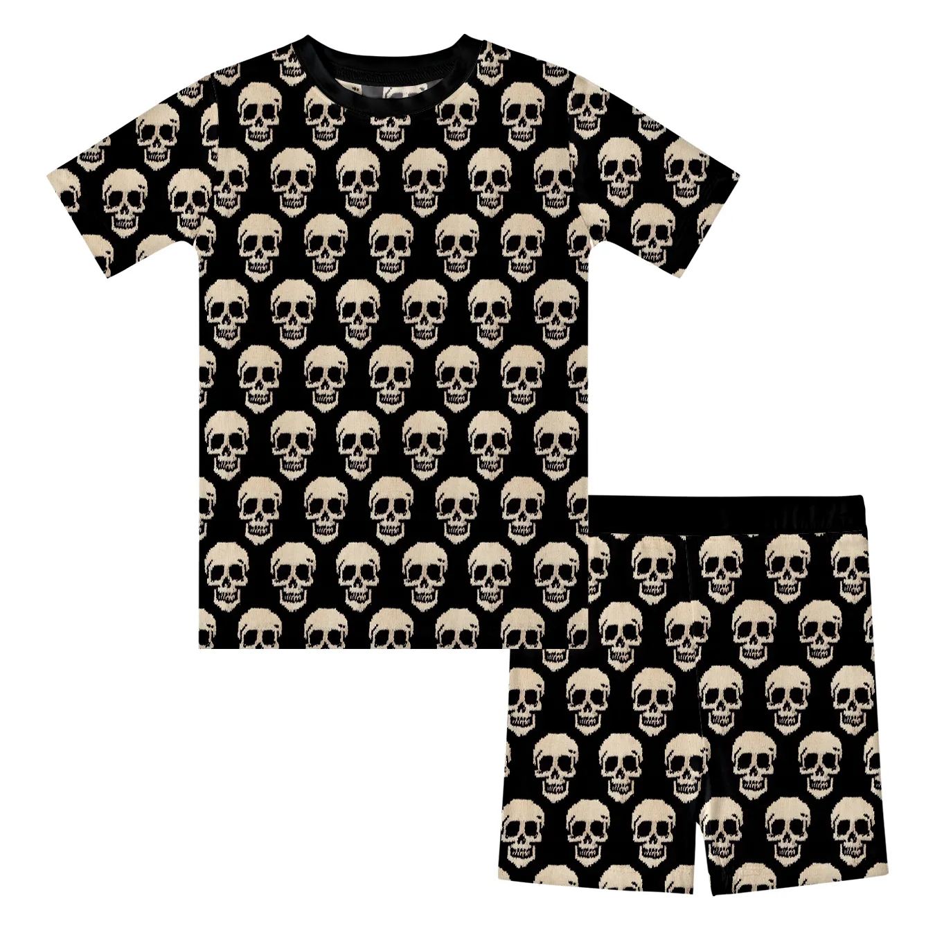 [Copy]Kid Coconut Tree Checkered Bamboo Set ( 2-6Y )