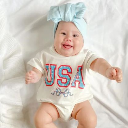 Baby Bow USA Romper