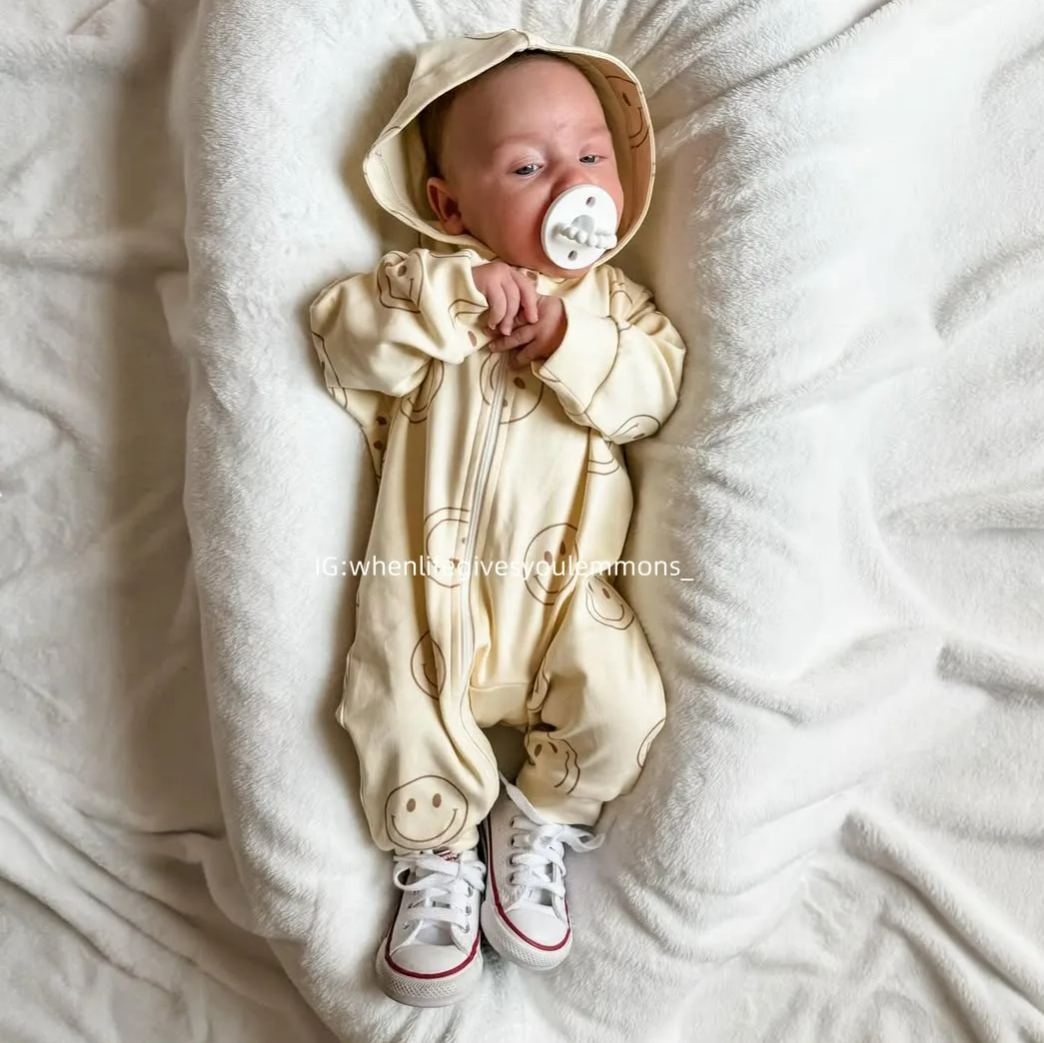 Baby Happy Face Hooded Jumpsuit