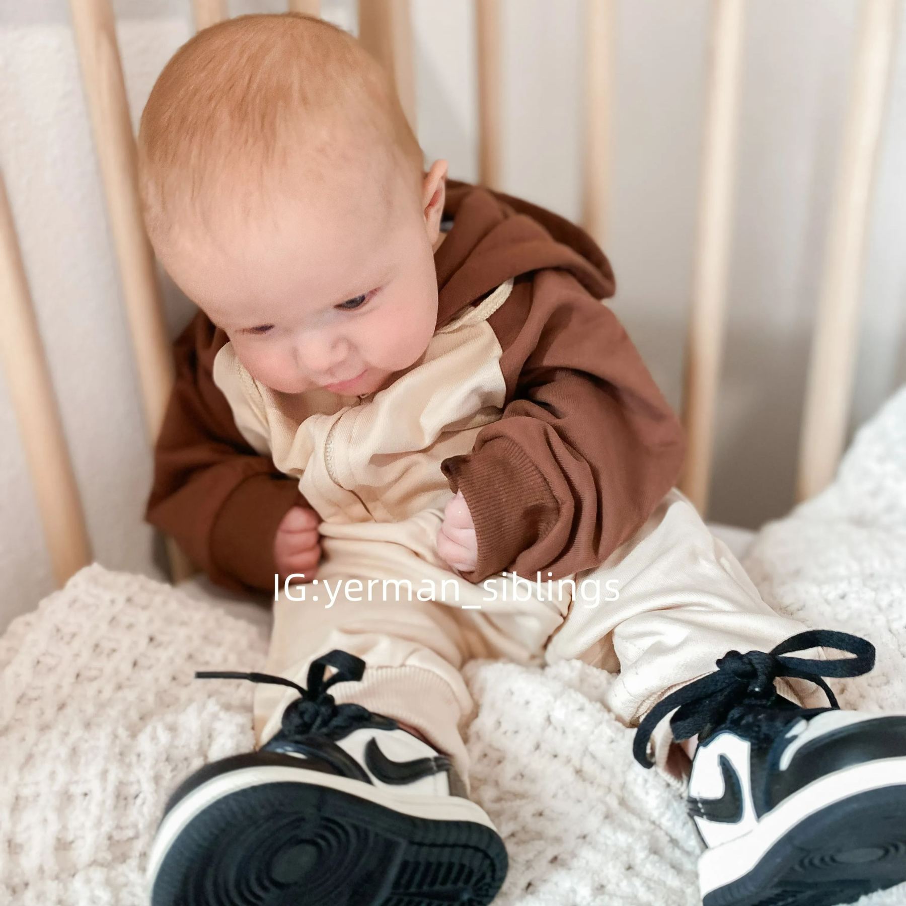 Baby Color Block Hooded Jumpsuit