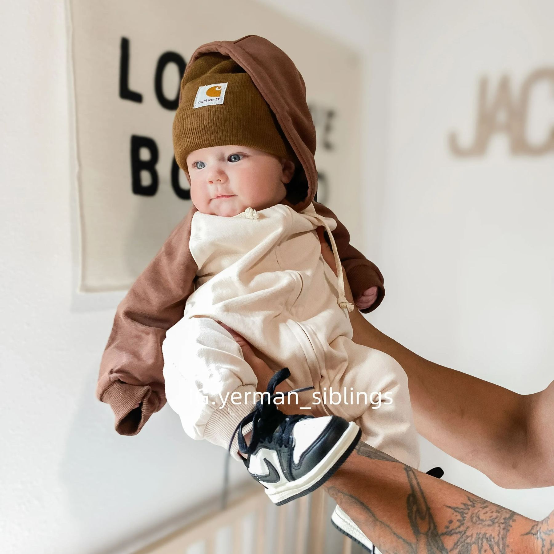 Baby Color Block Hooded Jumpsuit