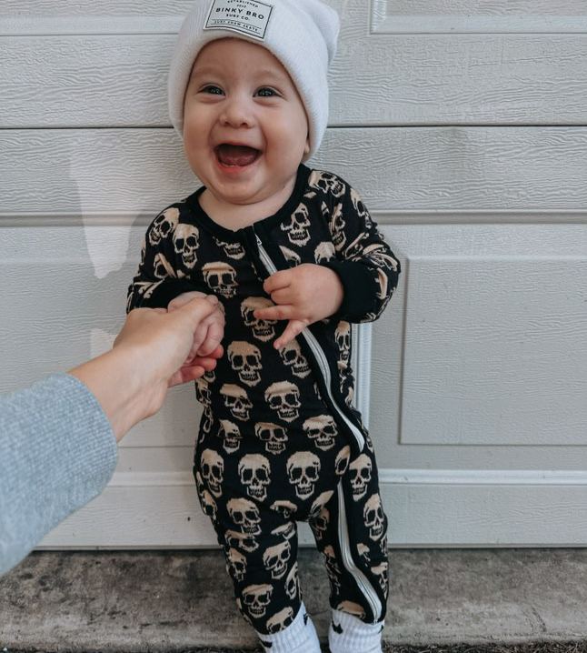 Skull Bamboo Sleeper Jumpsuit