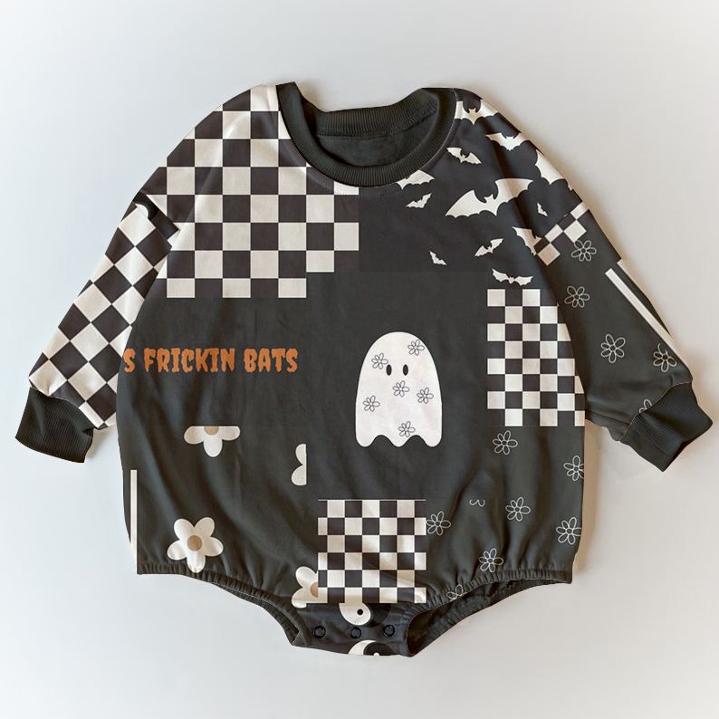 Baby Patchwork Halloween Romper