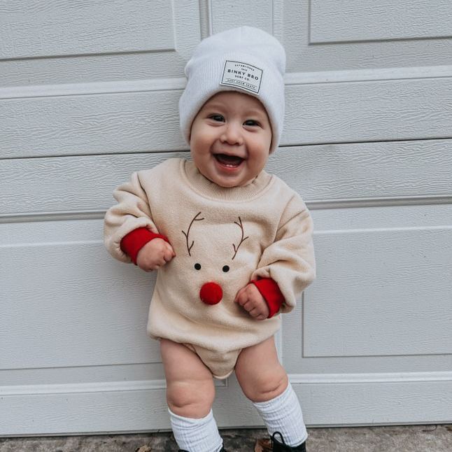 Baby Christmas Reindeer Romper