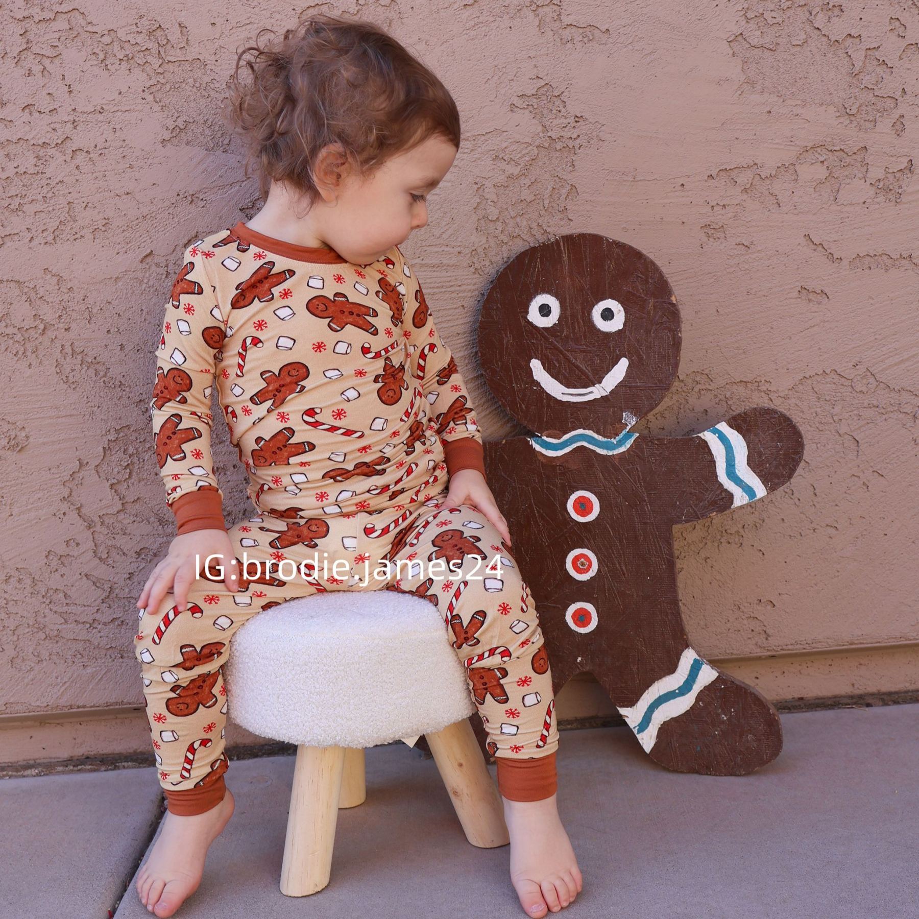 Kid Gingerbread Man Bamboo Set ( 2-6Y )