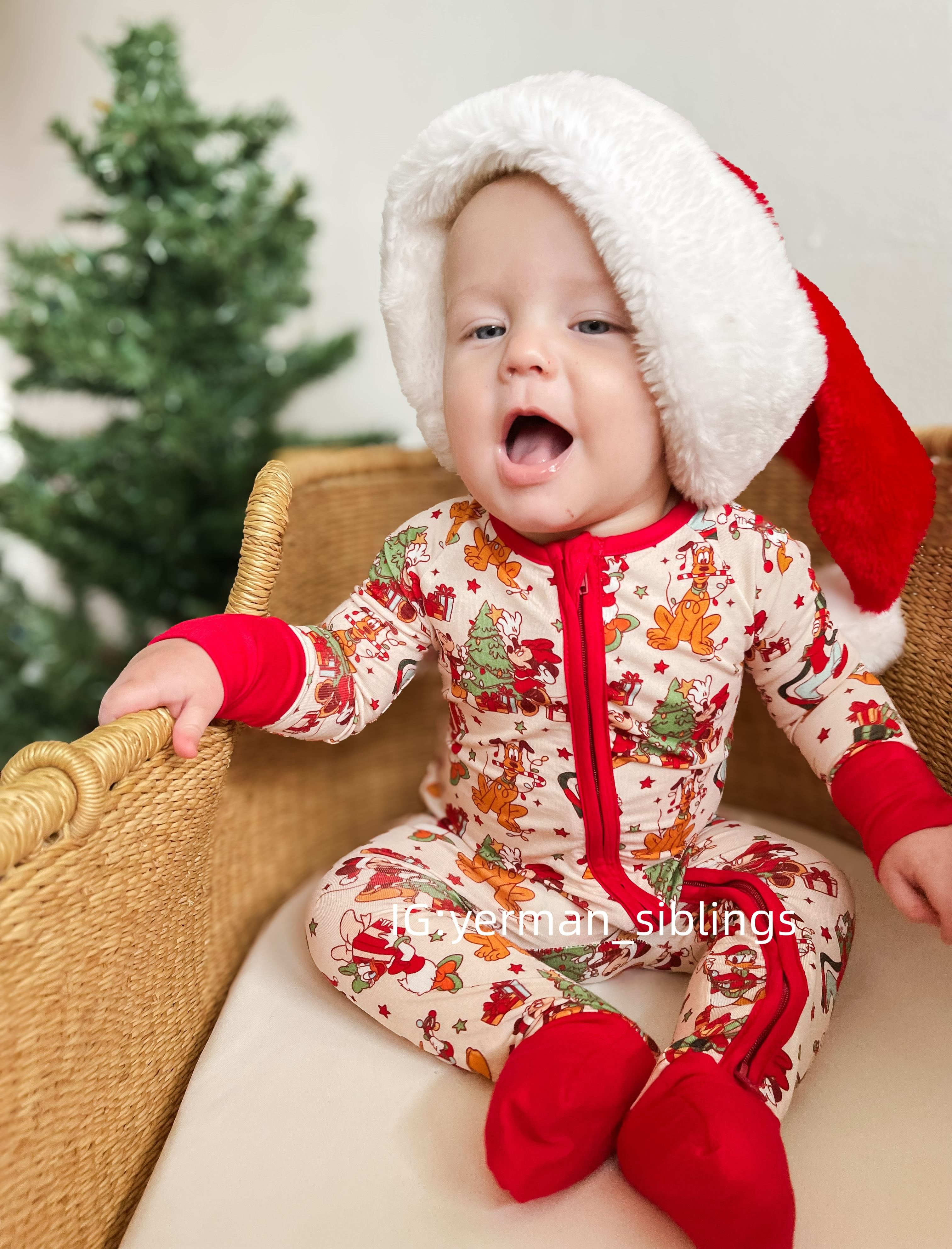 Newborn Christmas Bamboo Sleeper