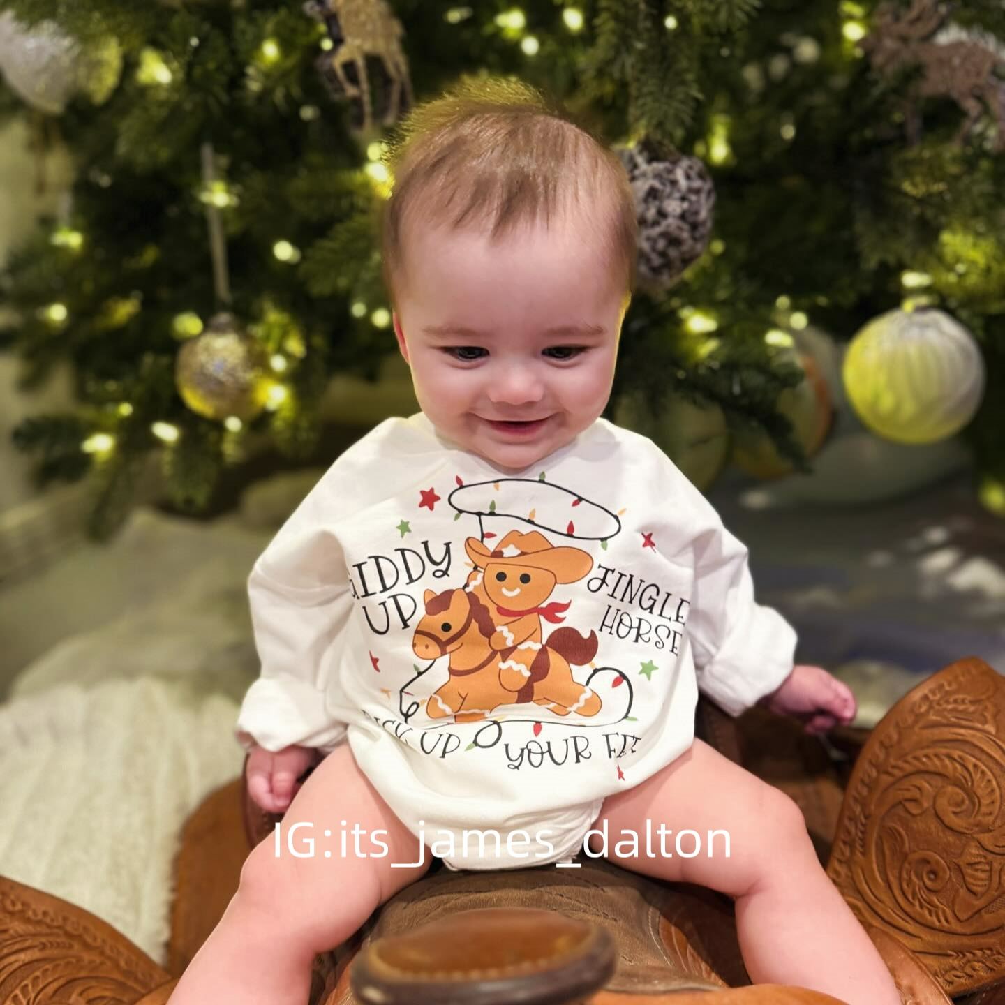 Baby Giddy Up Jingle Horse Pick Up Your Feet Romper