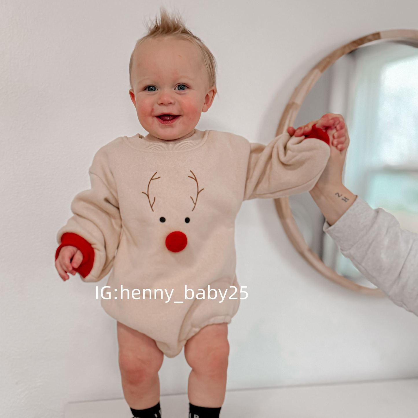 Baby Christmas Reindeer Romper