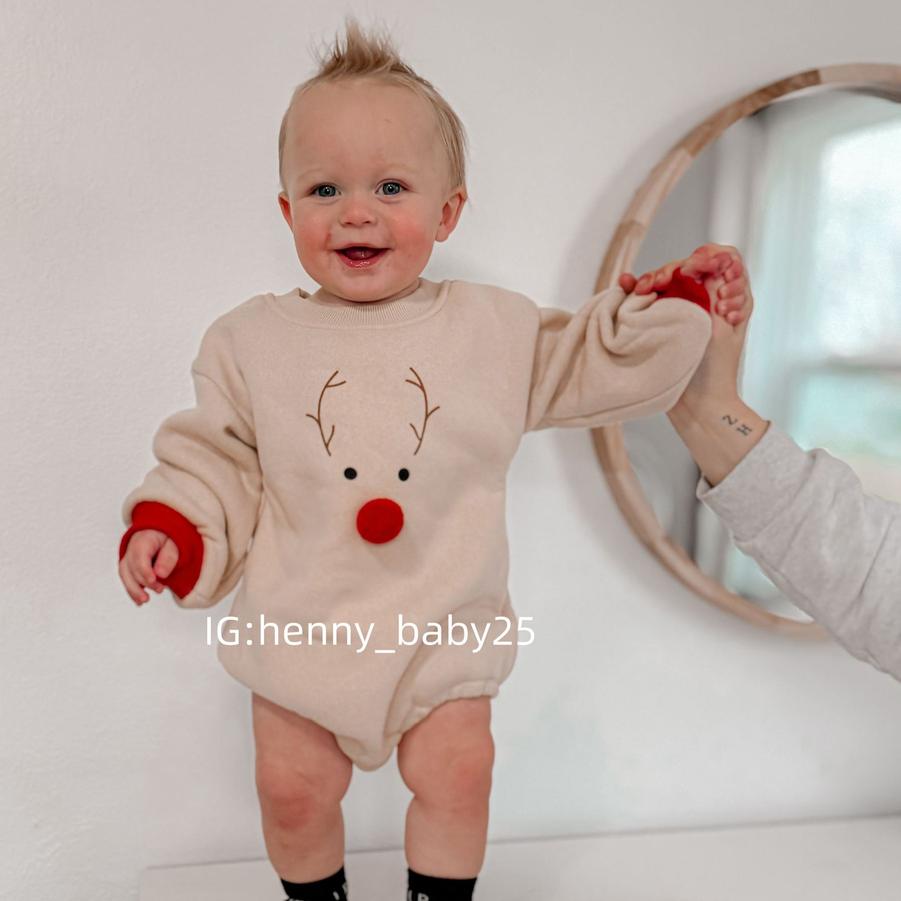 Baby Christmas Reindeer Romper