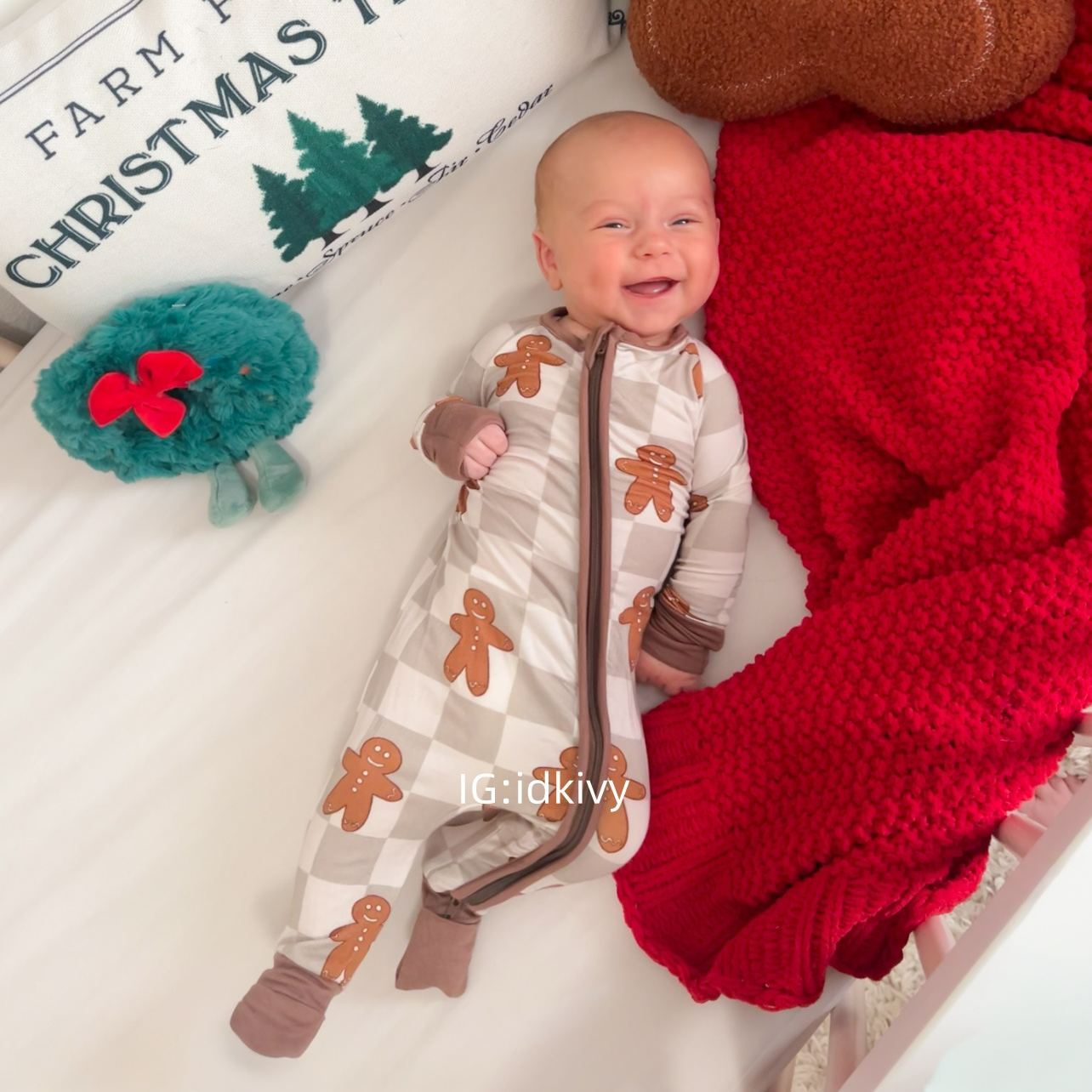 Baby Gingerbread Man Bamboo Sleeper