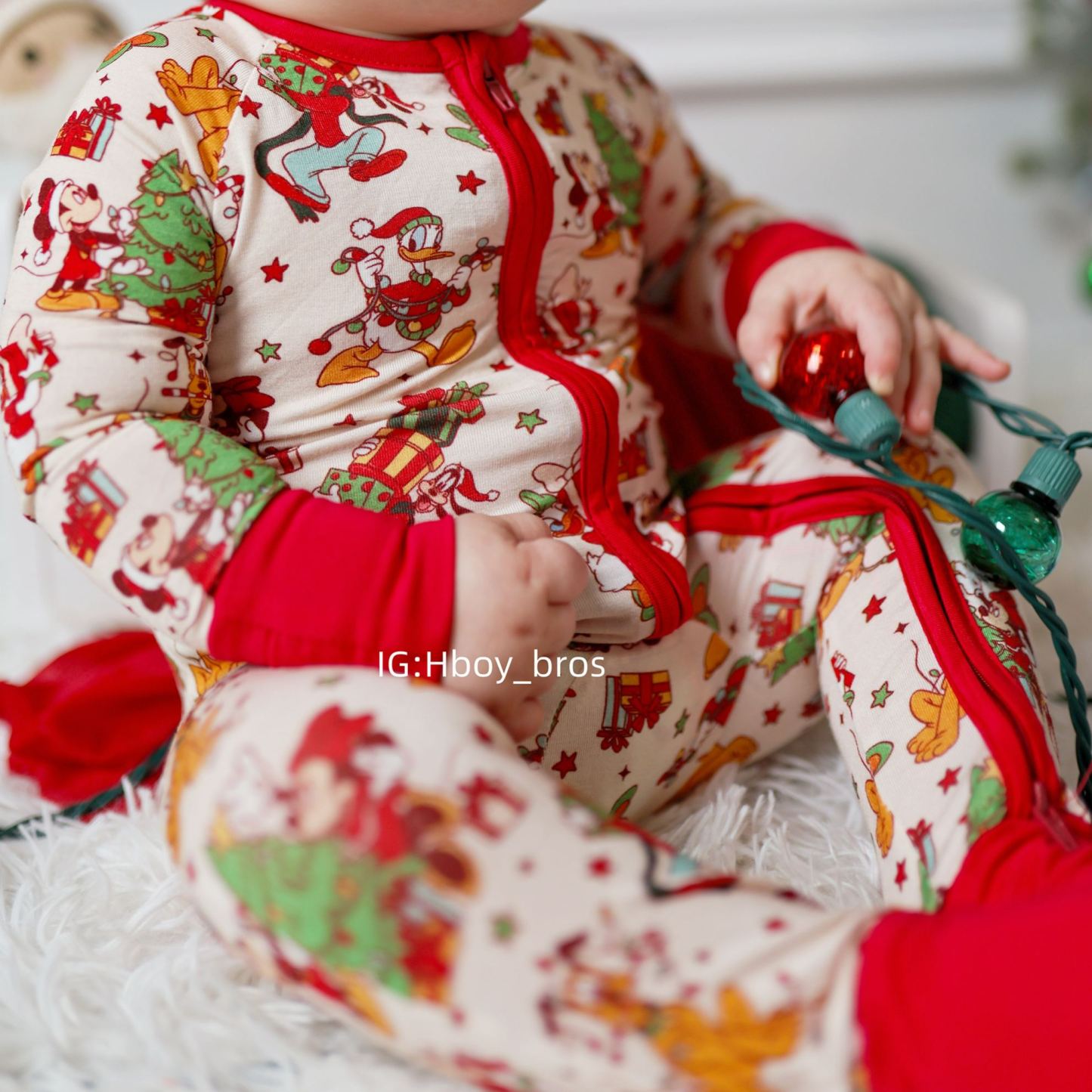 Newborn Christmas Bamboo Sleeper