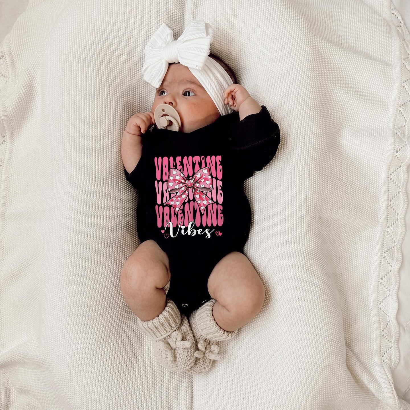 Baby In My Pink Christmas Era Romper