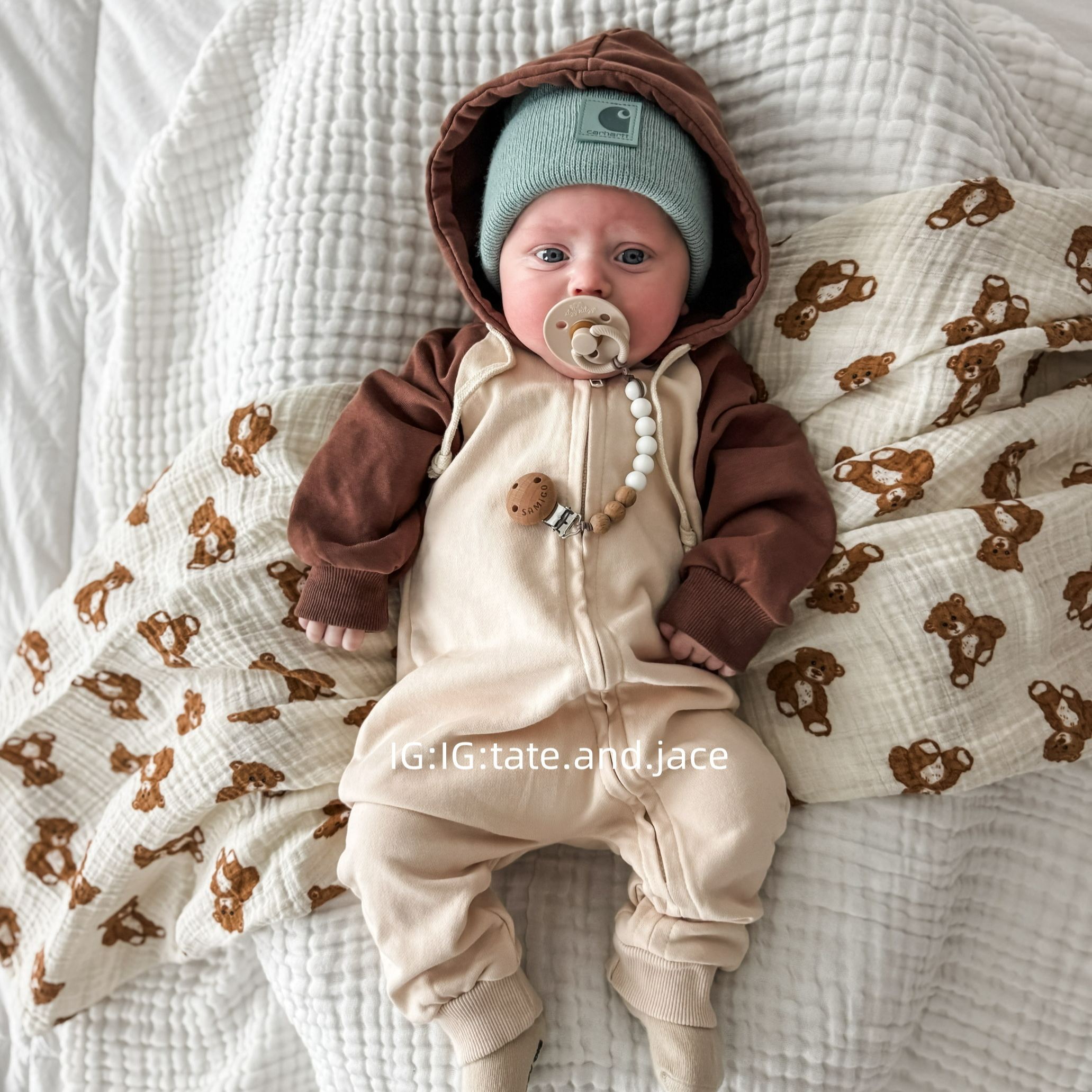 Baby Color Block Hooded Jumpsuit